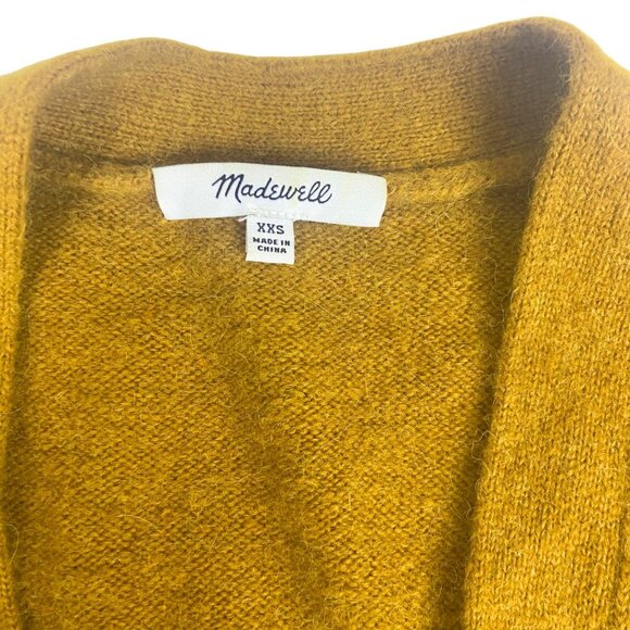 Madewell Yellow Sweater Alpaca Wool Fall Soft XXS - Picture 5 of 11